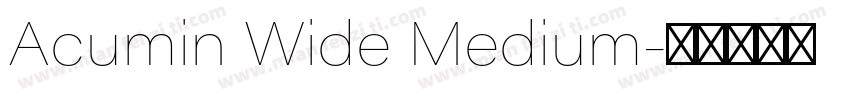 Acumin Wide Medium字体转换